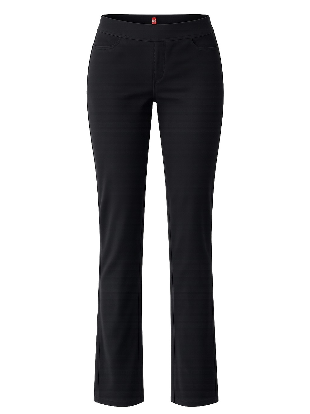 SPANX Black Ponte Slim Straight Pants XL Pull On Stretch Shaping Faux Pockets